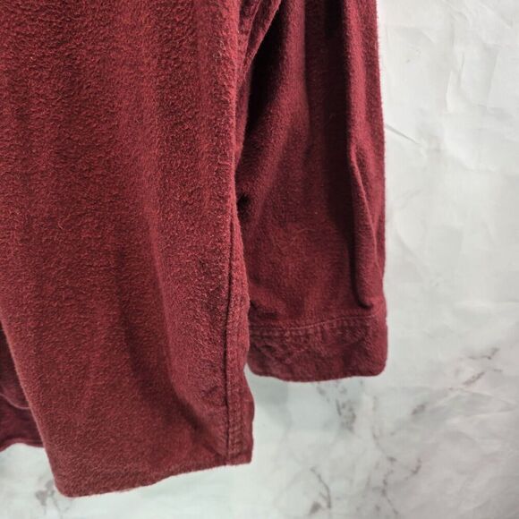 Field & Stream Shirt Mens Large Red Button Flannel Heavyweight Shacket Chamois - Picture 4 of 9